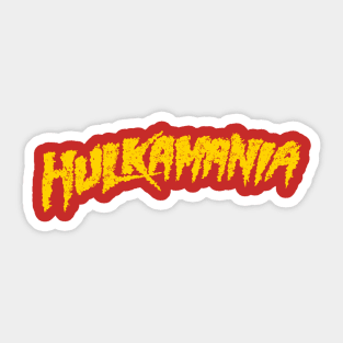 Hulkamania Yellow Retro Vintage Sticker
